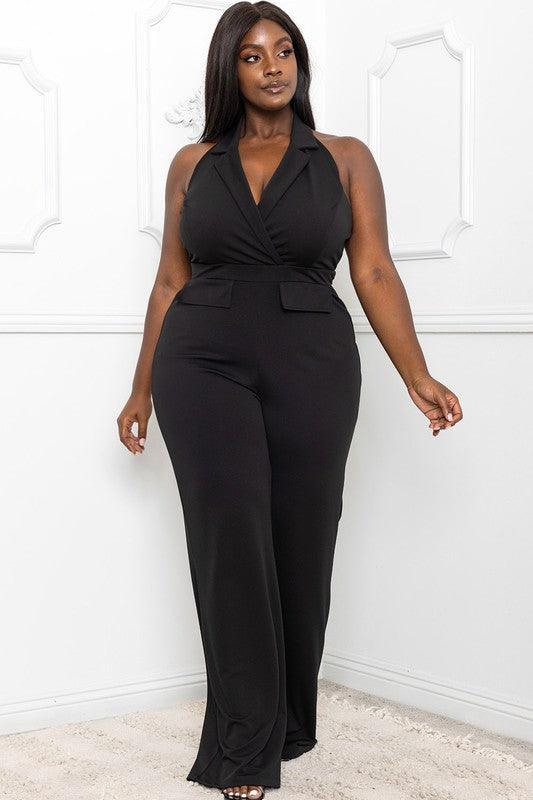 PLUS halter neck jumpsuit - RK Collections Boutique