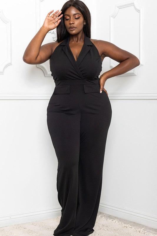 PLUS halter neck jumpsuit - RK Collections Boutique