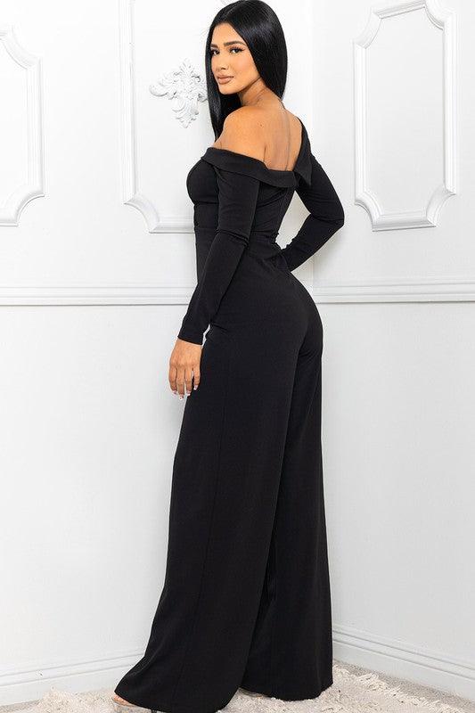 off one shoulder jumpsuit - RK Collections Boutique