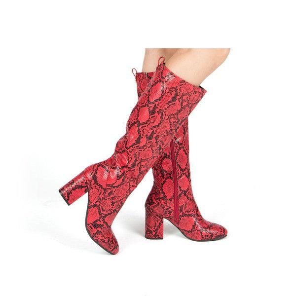 knee high block heel boots - RK Collections Boutique