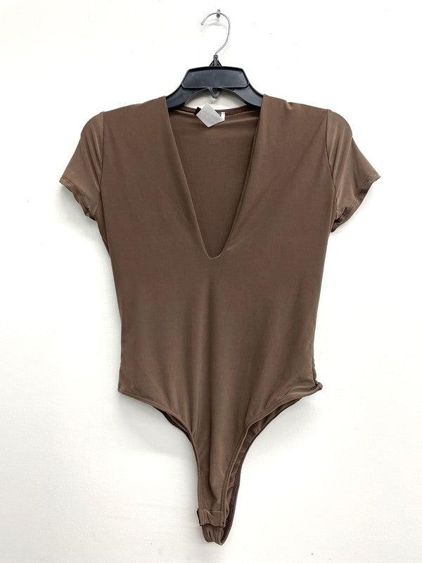 deep v short sleeve bodysuit - RK Collections Boutique