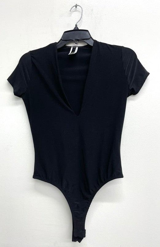 deep v short sleeve bodysuit - RK Collections Boutique