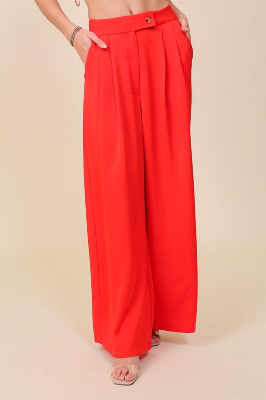 high waist wide leg pants - RK Collections Boutique