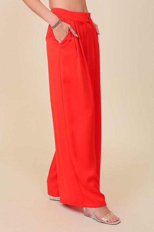 high waist wide leg pants - RK Collections Boutique