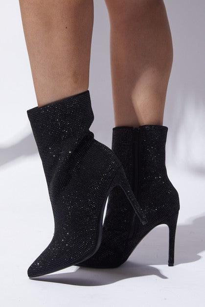 rhinestone stiletto bootie - RK Collections Boutique