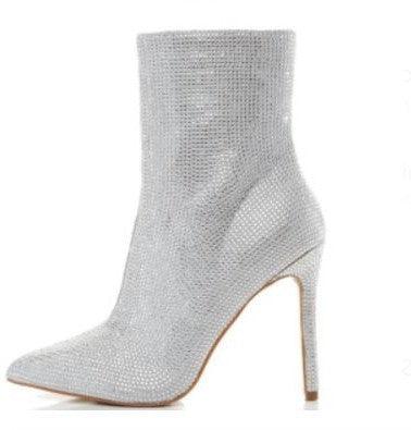 rhinestone stiletto bootie - RK Collections Boutique