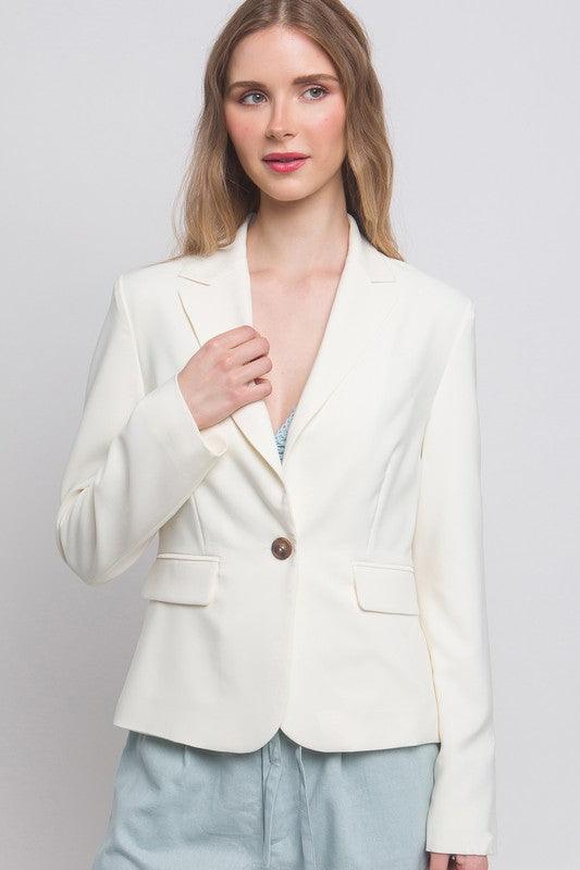 Single Button Closures Vertigo Blazer - RK Collections Boutique