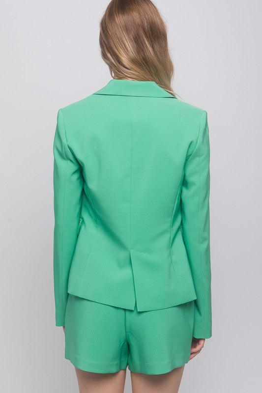 Single Button Closures Vertigo Blazer - RK Collections Boutique