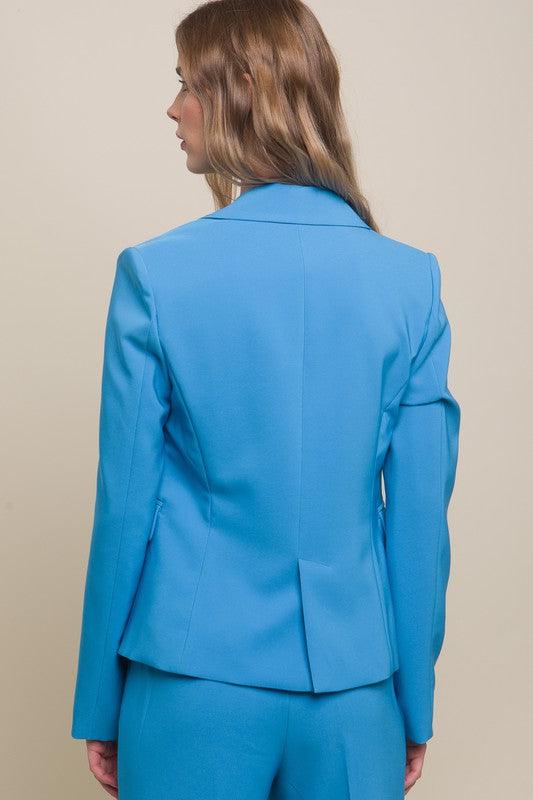 Single Button Closures Vertigo Blazer - RK Collections Boutique