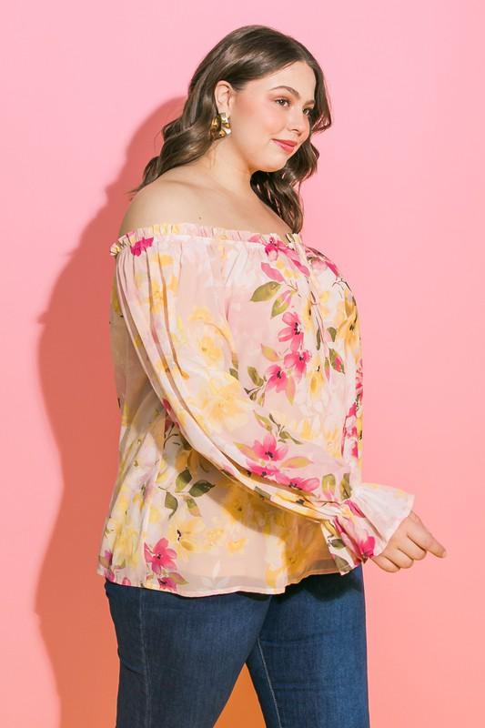 PLUS floral off the shoulder blouse - RK Collections Boutique