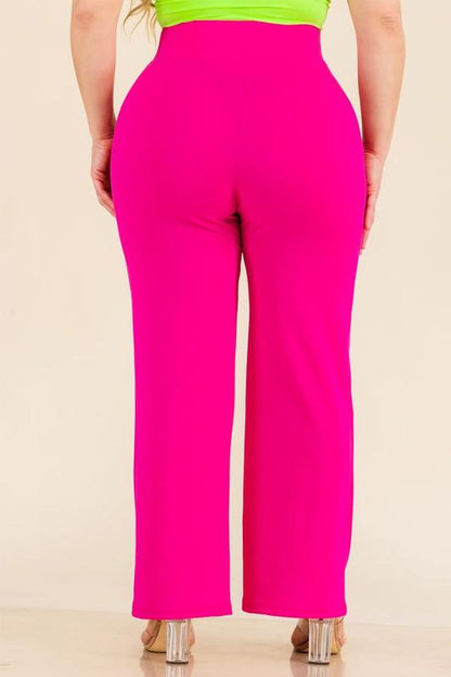 PLUS elastic high waisted stretch pants - RK Collections Boutique