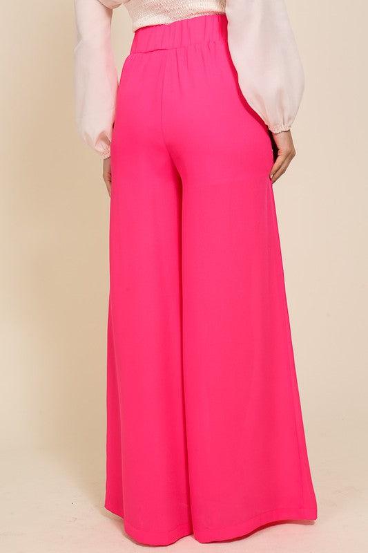 High waisted wide leg dress pants - RK Collections Boutique