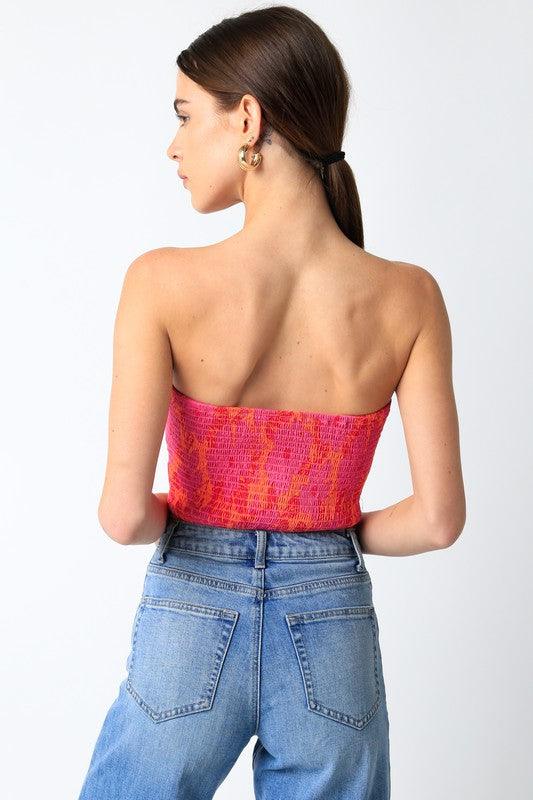 tropical strapless top - RK Collections Boutique