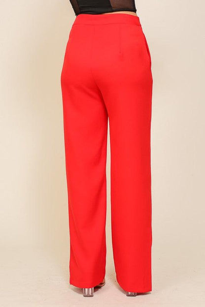 High waisted wide leg slacks - RK Collections Boutique