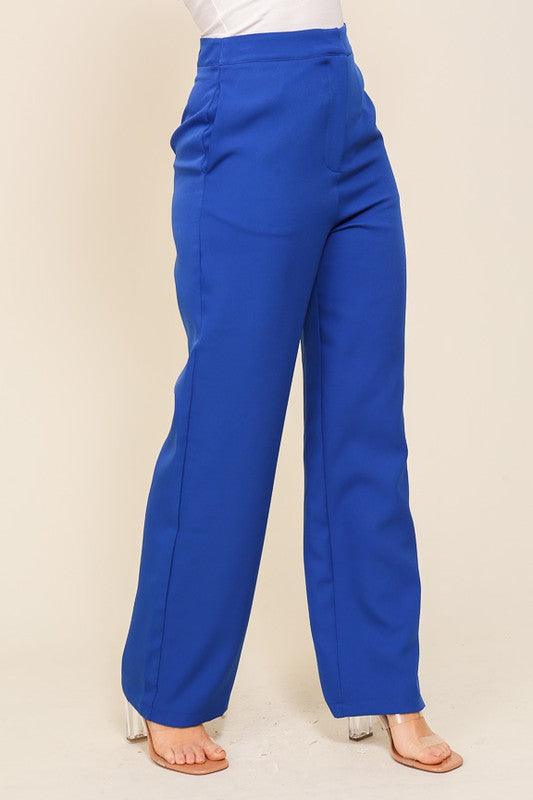 High waisted wide leg slacks - RK Collections Boutique