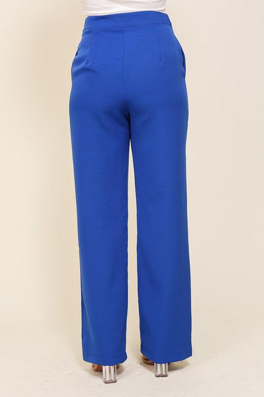 High waisted wide leg slacks - RK Collections Boutique