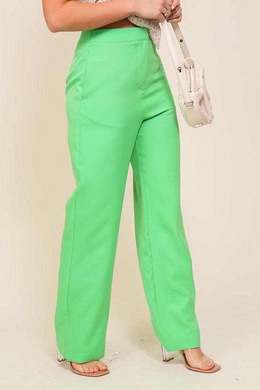 High waisted wide leg slacks - RK Collections Boutique