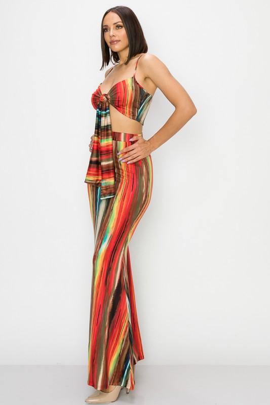 2pc set- print crop top & maxi skirt-Skirt Set-Magia-RK Collections Boutique