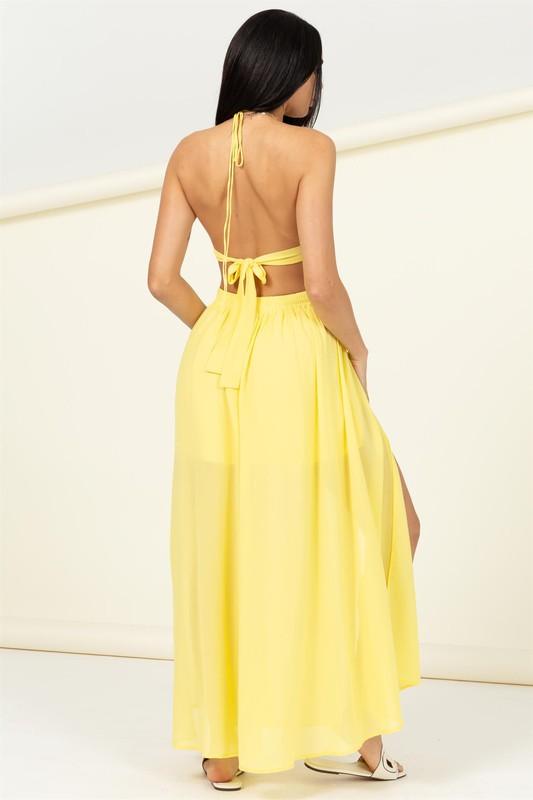 Halter neck cutout maxi dress - RK Collections Boutique