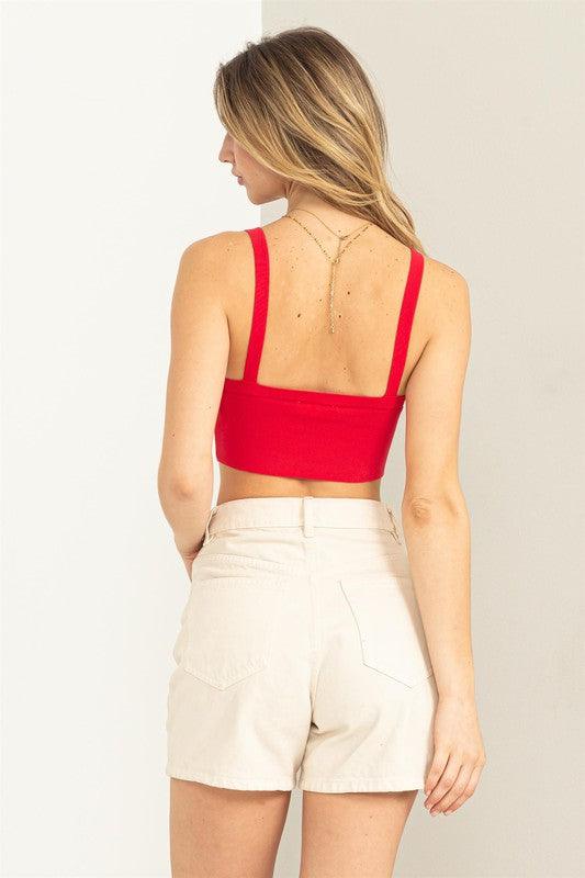 knit ribbed crop tank - RK Collections Boutique