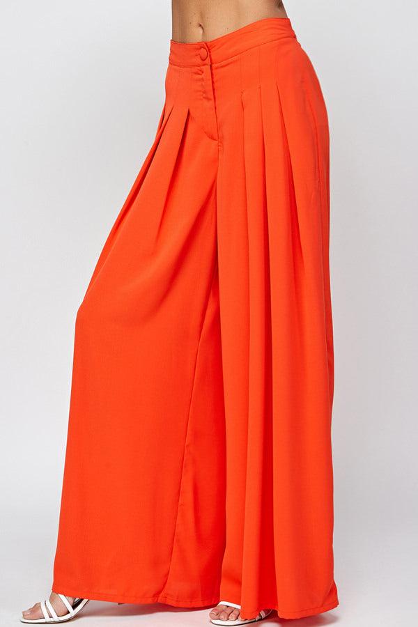 pleated wide leg pants - RK Collections Boutique