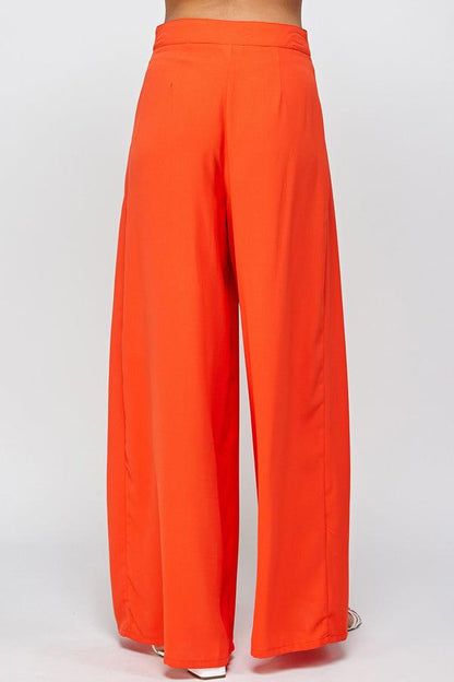 pleated wide leg pants - RK Collections Boutique