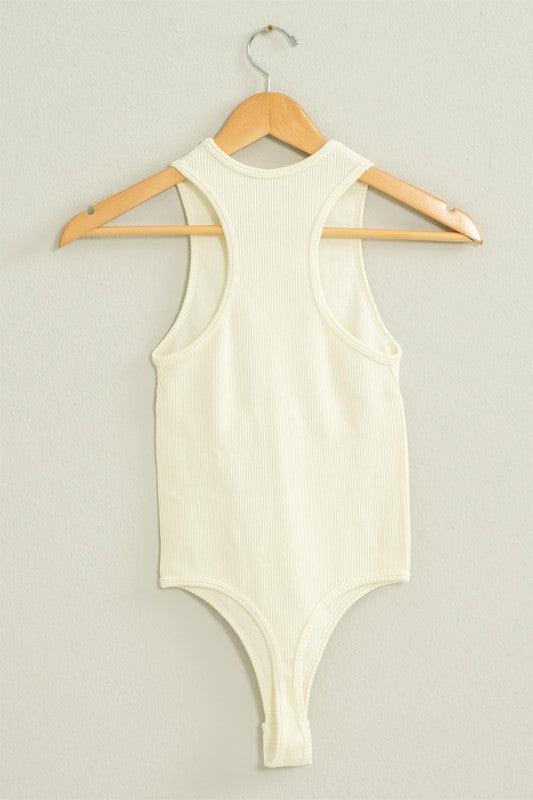 under bust seam ribbed bodysuit - RK Collections Boutique