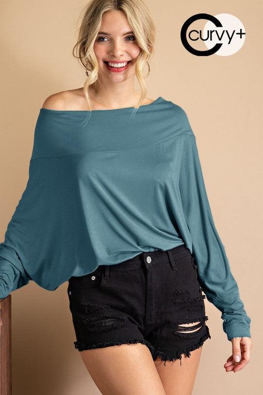 PLUS off the shoulder dolman bodysuit - RK Collections Boutique