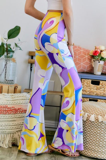 floral pull on bell bottoms - RK Collections Boutique