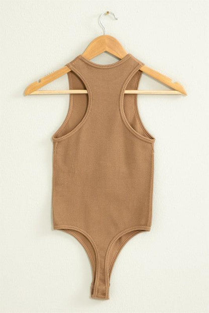 under bust seam ribbed bodysuit - RK Collections Boutique