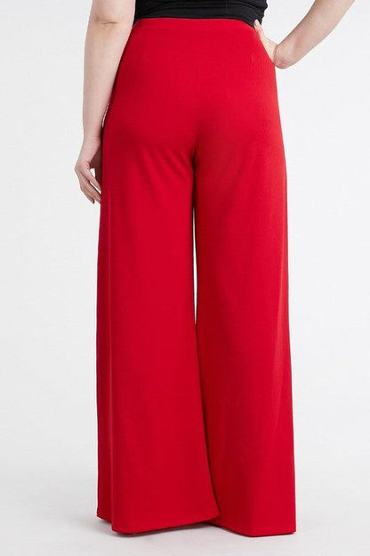 PLUS Crepe flare pants with pockets - RK Collections Boutique