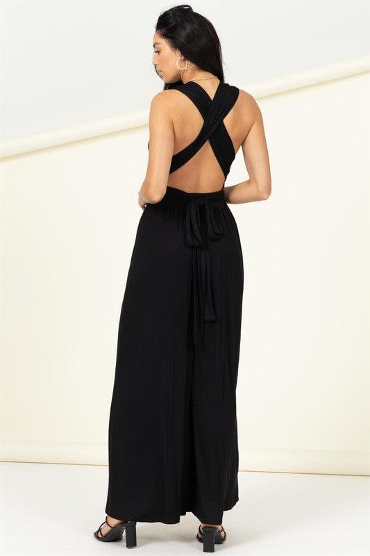 Wrap around wide leg jumpsuit - RK Collections Boutique