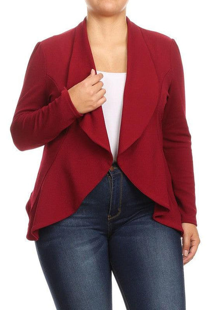 Plus Open Blazer - RK Collections Boutique