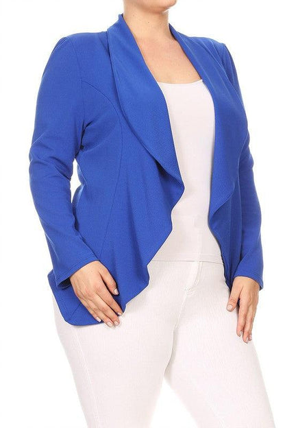 Plus Open Blazer - RK Collections Boutique