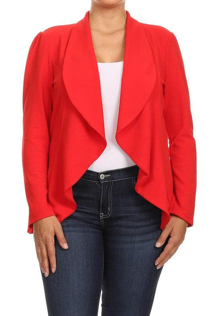 Plus Open Blazer - RK Collections Boutique