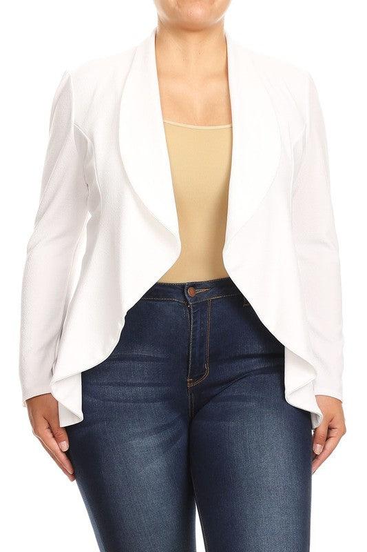 Plus Open Blazer - RK Collections Boutique