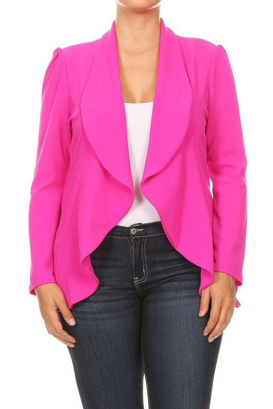 Plus Open Blazer - RK Collections Boutique