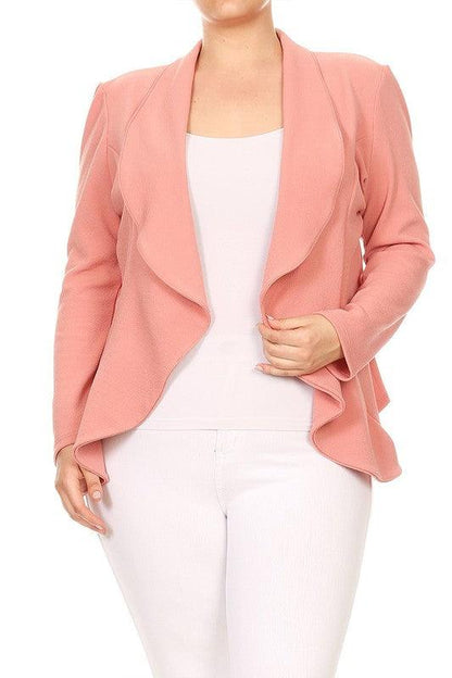 Plus Open Blazer - RK Collections Boutique