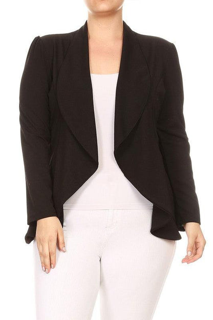 Plus Open Blazer - RK Collections Boutique