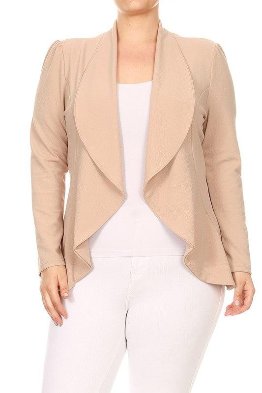 Plus Open Blazer - RK Collections Boutique