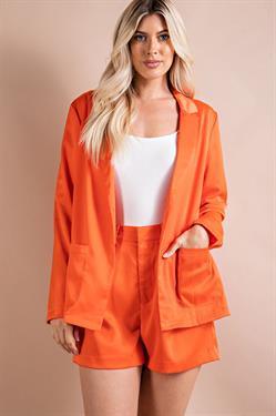 Satin Boyfriend Blazer - RK Collections Boutique