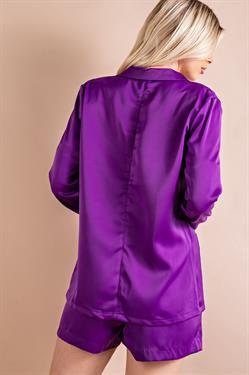 Satin Boyfriend Blazer - RK Collections Boutique