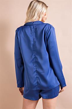 Satin Boyfriend Blazer - RK Collections Boutique