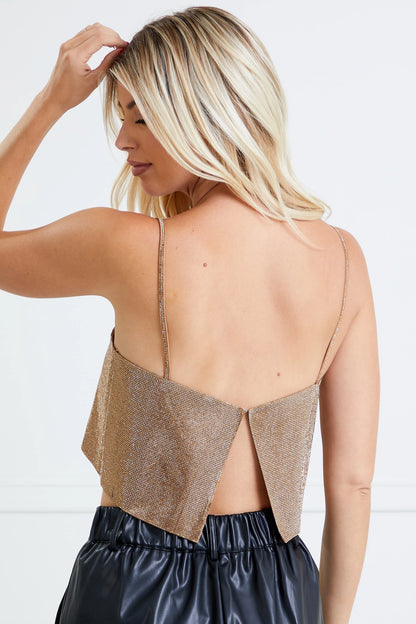 straight neckline rhinestone crop top - RK Collections Boutique