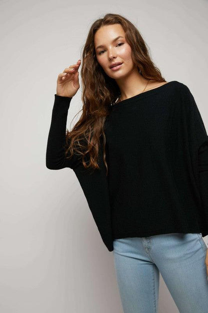 fitted sleeve box sweater - RK Collections Boutique