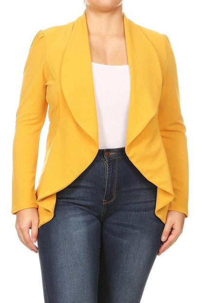 Plus Open Blazer - RK Collections Boutique