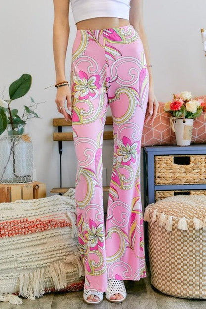 floral pull on bell bottoms - RK Collections Boutique