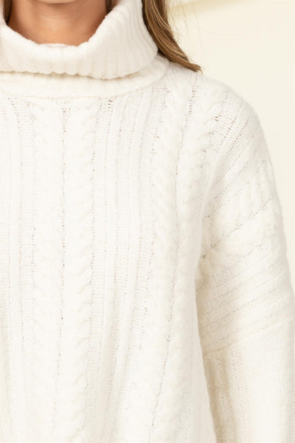 turtleneck box crop sweater - RK Collections Boutique