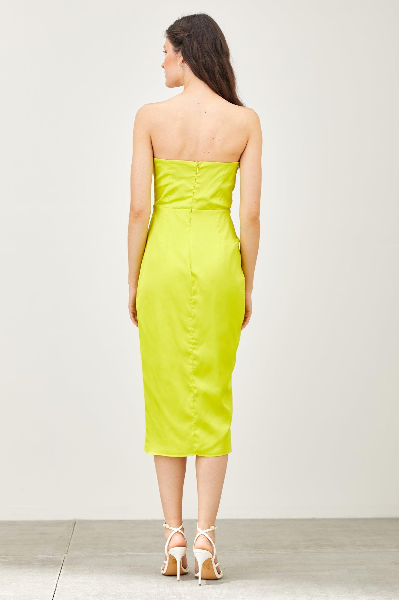 wrap strapless midi dress - RK Collections Boutique