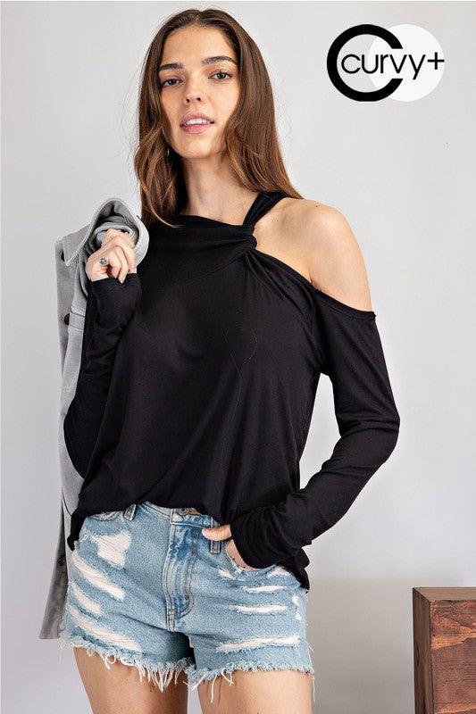 PLUS Goddess Aura One Shoulder Top - RK Collections Boutique